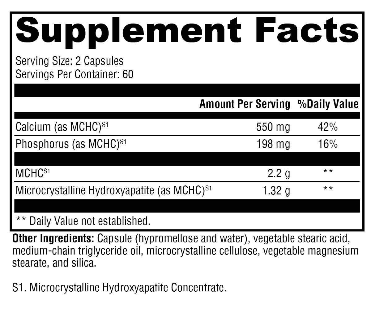 Ossopan 1100™ 120 Capsules Supplement Facts