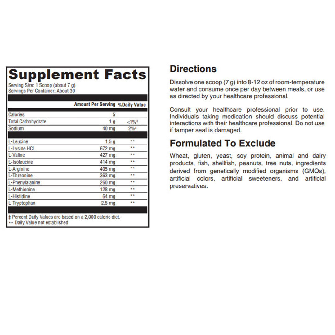 Amino Complete | Supplement Facts | Legacy Pure Supplements