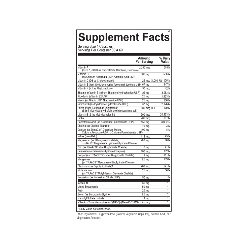 Chi Rho Multi | Supplement Facts | Legacy Pure Supplements