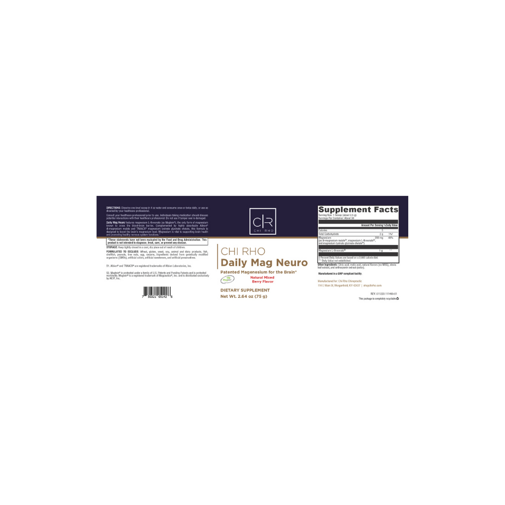 Daily Mag Neuro | Ingredients 2 | Legacy Pure Supplements