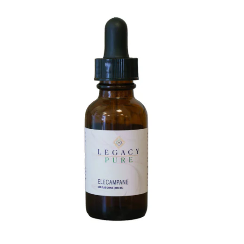 Legacy Pure Elecampane in an amber glass dropper bottle 