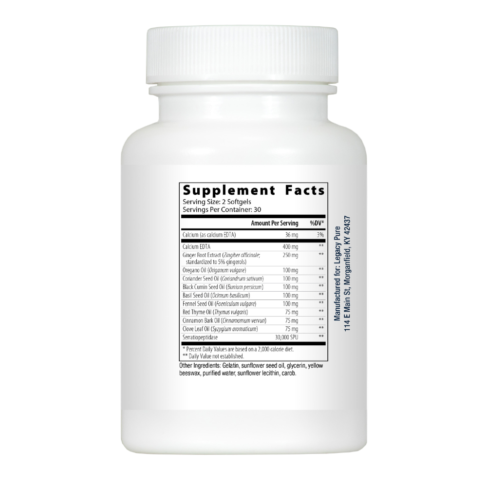 GI Clear | Supplement Facts | Legacy Pure Supplements