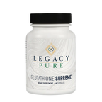 Legacy Pure Glutathione Supreme dietary supplement bottle with 60 capsules