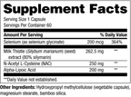 Hepato Reset | Supplement Facts | Legacy Pure Supplements