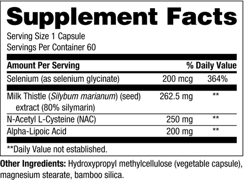 Hepato Reset | Supplement Facts | Legacy Pure Supplements