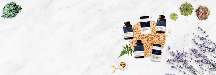 Legacy Pure hero image featuring natural supplements for health and wellness