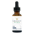 Legacy Pure Kids Biome dietary supplement in a 1 fl. oz. amber glass dropper bottle with a black cap and white label.