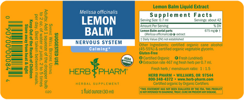 Organic Lemon Balm 1oz