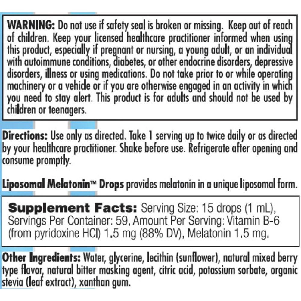 Liposomal Melatonin 2 fl oz