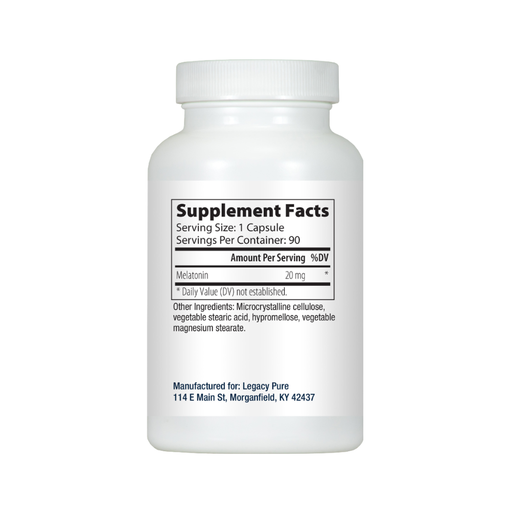 Melatonin Ultra | Supplement Facts 2 | Legacy Pure Supplements