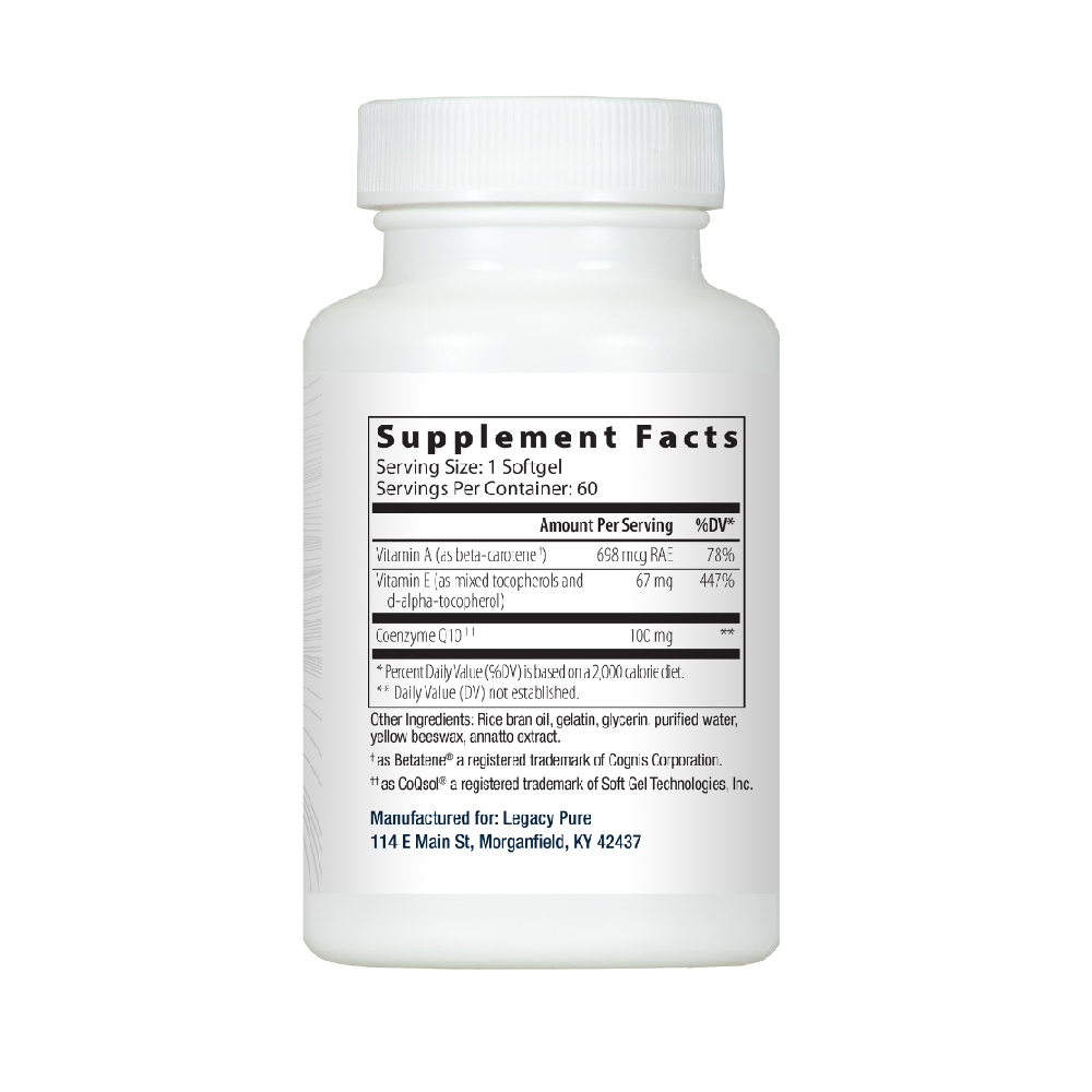 Mito CoQ | Supplement Facts | Legacy Pure Supplements