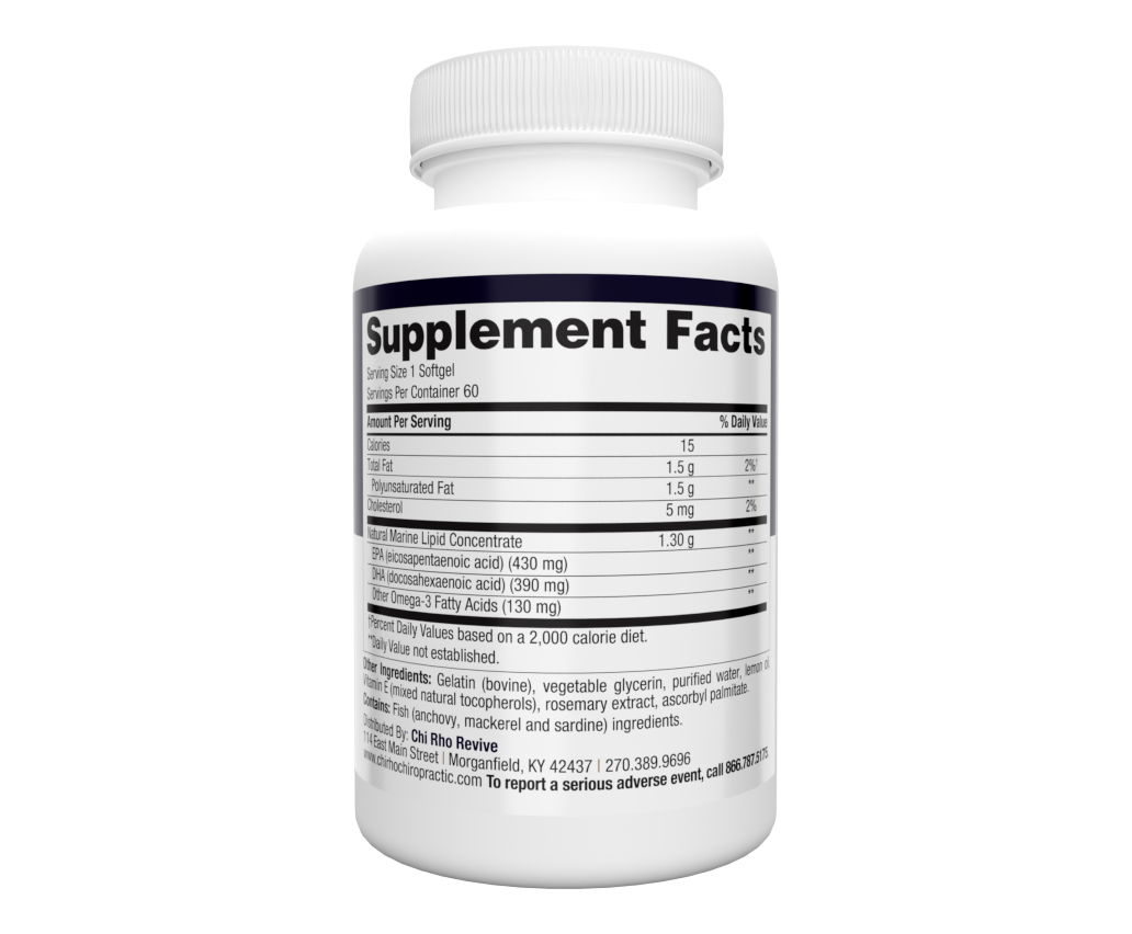 Chi Rho Chiropractic - Tripure Omega Dietary Supplement Facts