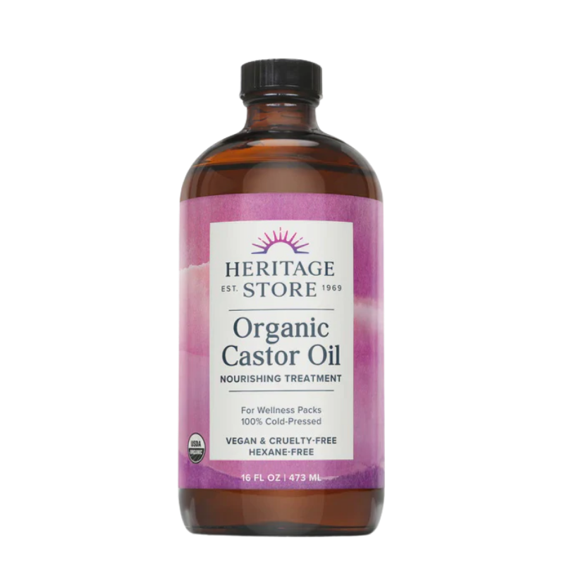 Organic Castor Oil Glass Bottle 16 fl oz