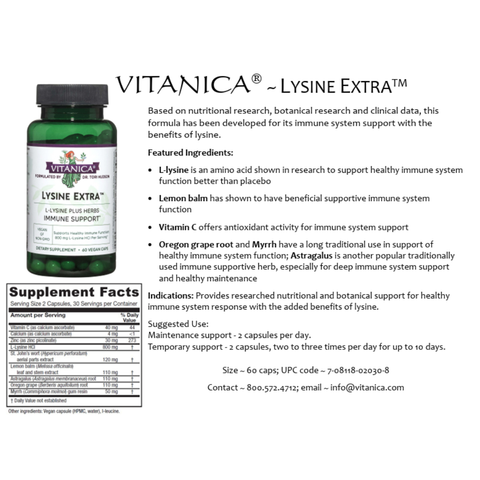 Lysine Extra 60 Capsules