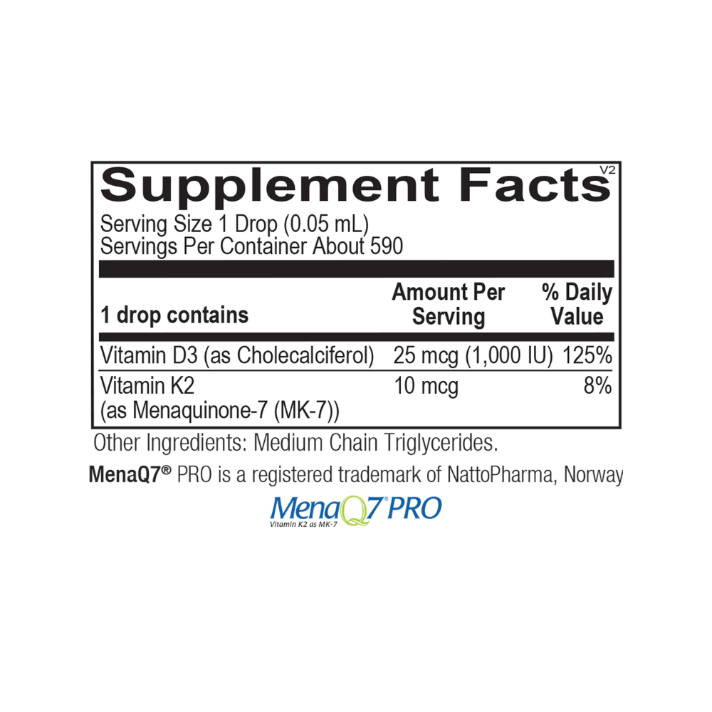 Pure D3-K2 | Supplement Facts | Legacy Pure Supplements