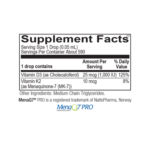 Pure D3-K2 | Supplement Facts | Legacy Pure Supplements