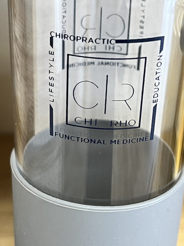 Chi Rho Chiropractic Glass Water Bottle 