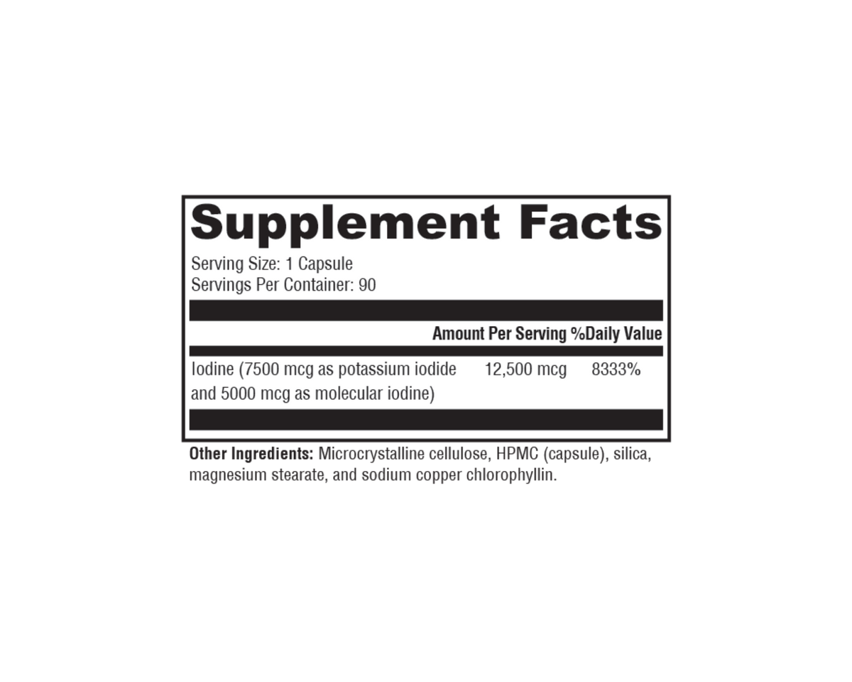 Chi Rho Chiropractic - Iodine Dietary Supplement Facts