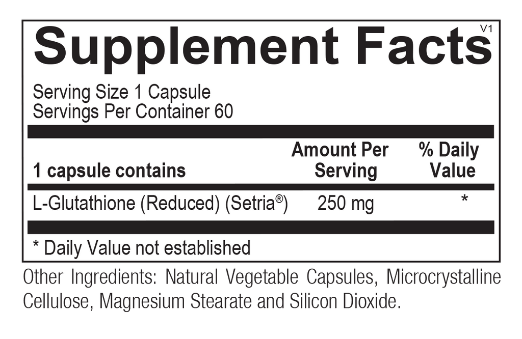 Chi Rho Chiropractic - Glutathione Supreme Dietary Supplement Facts
