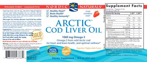 Chi Rho Chiropractic - Arctic Cod Liver Oil Supplement Facts